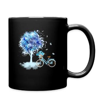 Floral Flowers Women's Wheel Bicycle Women - Full Colour Mug - black - Right