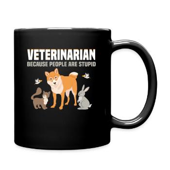 Veterinarian Pet Veterinary Veterinary Medicine - Full Colour Mug - black - Right