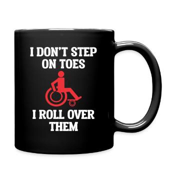 Fauteuil roulant Handicap Rolli Humour - Mug uni - noir - Droite