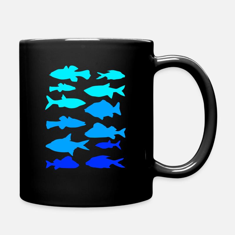 Anglerfisch Karpfen Hecht - Tasse einfarbig - Schwarz