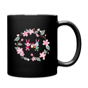 Frohe Ostern | Ostern | Ostergeschenke | Ostern - Tasse einfarbig - Schwarz - Rechts