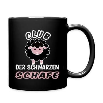 Schwarzes Schaf der Familie - Tasse einfarbig - Schwarz - Rechts