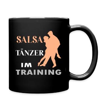 Salsa Tänzer im Training - Tasse einfarbig - Schwarz - Rechts