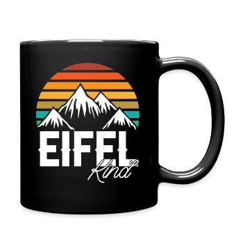Eifelkind Retro Gebirge Wandern Berge - Tasse einfarbig - Schwarz - Rechts