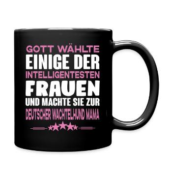 Deutscher Wachtelhund - Wachtelhund - Tasse einfarbig - Schwarz - Rechts