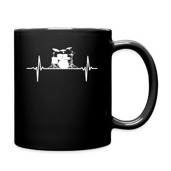 Battements de cœur batteur batteur Drummer Puls - Mug uni - noir - Droite