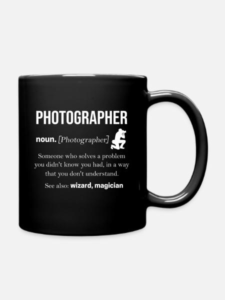 Fotograf - Tasse einfarbig - Schwarz