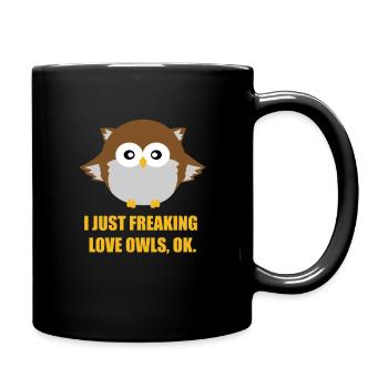 Vêtements Cute Owl - Mug uni - noir - Droite