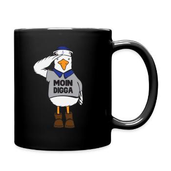 MOIN DIGGA - Tasse einfarbig - Schwarz - Rechts