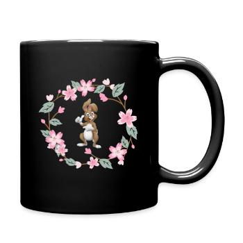 Frohe Ostern | Ostern | Ostergeschenke | Ostern - Tasse einfarbig - Schwarz - Rechts