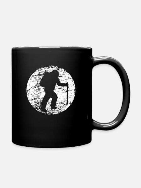 Lustiger Wandern Spruch für Wanderer - Tasse einfarbig - Schwarz