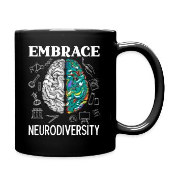 Embrace Neurodiversity ADHD Awareness Hyperfocus - Full Colour Mug - black - Right