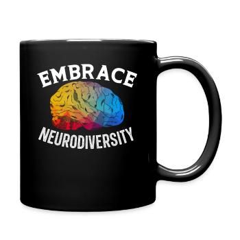 Embrace Neurodiversity ADHD Awareness Hyperfocus - Full Colour Mug - black - Right