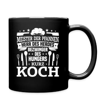 Coole Hobby Koch Chefkoch Küchen Geschenke - Tasse einfarbig - Schwarz - Rechts