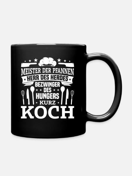 Coole Hobby Koch Chefkoch Küchen Geschenke - Tasse einfarbig - Schwarz