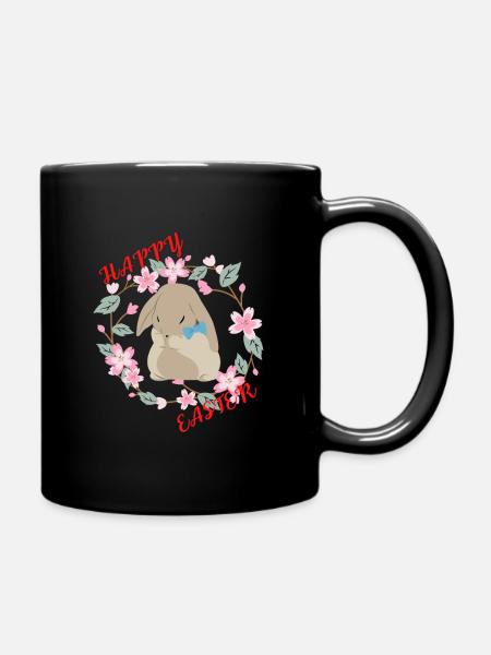 Frohe Ostern | Ostern | Ostergeschenke | Ostern - Tasse einfarbig - Schwarz