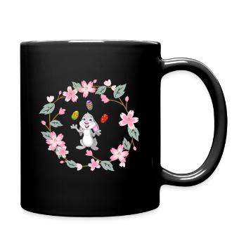 Frohe Ostern | Ostern | Ostergeschenke | Ostern - Tasse einfarbig - Schwarz - Rechts