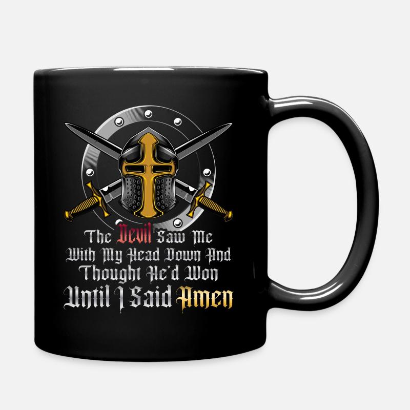 Kreuzritter Ritter Helm Kreuzzüge Tempelritter - Tasse einfarbig - Schwarz