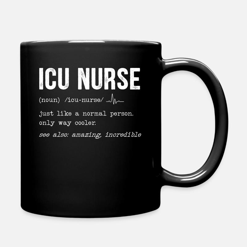Intensivkrankenschwester Intensivpfleger - Tasse einfarbig - Schwarz