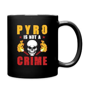 Pyro is not a crime Pyro ist kein Verbrechen - Full Colour Mug - black - Right