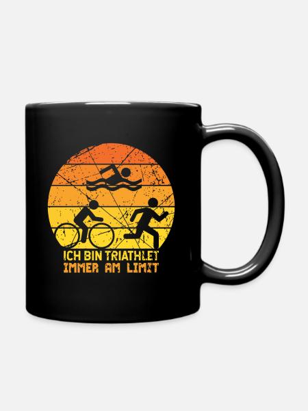 Triathlon Sport - Tasse einfarbig - Schwarz