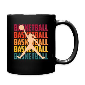 Basket-ball filles - Mug uni - noir - Droite