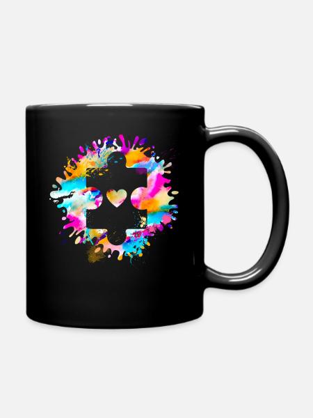 Autism Puzzle Autism Awareness Day Autisme 400 - Mug uni - noir
