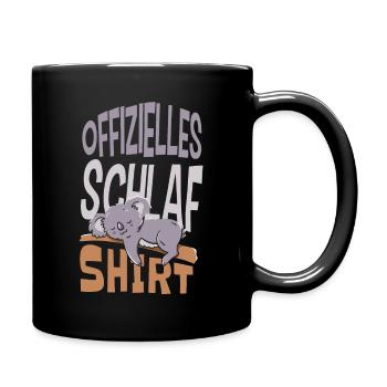 Offizielles Schlaf Shirt - Tasse einfarbig - Schwarz - Rechts
