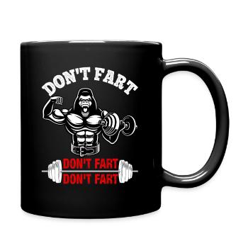 Don't Fart-funny body builder gift idea - Full Colour Mug - black - Right