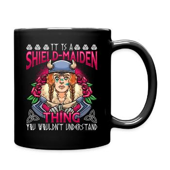 Schildmaid Viking Norse Mythology - Full Colour Mug - black - Right