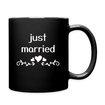 just married - Mug uni - noir - Droite