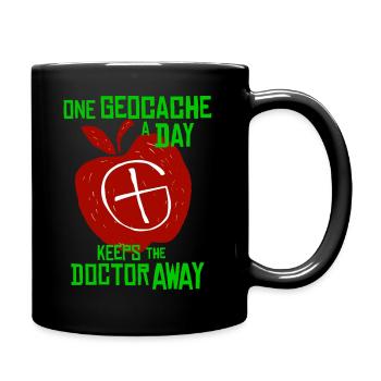 Geocaching Geschenke Caches Geocacher - Tasse einfarbig - Schwarz - Rechts