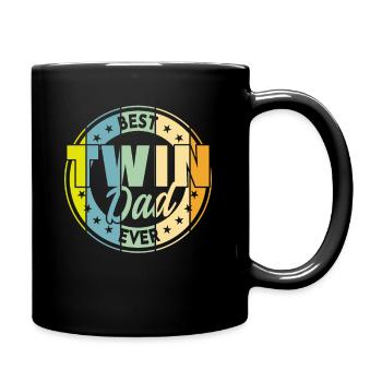 Dad father of twins twin dad - Full Colour Mug - black - Right