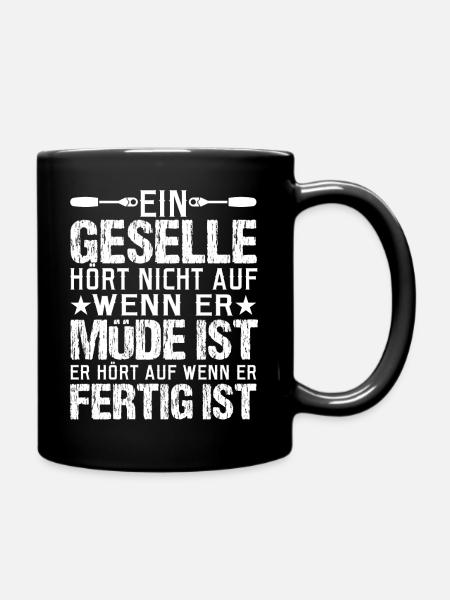 Gesellenprüfung Abschluss Bestanden Handwerk - Tasse einfarbig - Schwarz