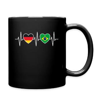Deutschland und Brasilien Deutsch Brasilianische - Tasse einfarbig - Schwarz - Rechts