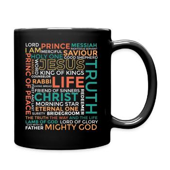 Namen Jesu Götternamen Jesus Namen Christliches - Tasse einfarbig - Schwarz - Rechts