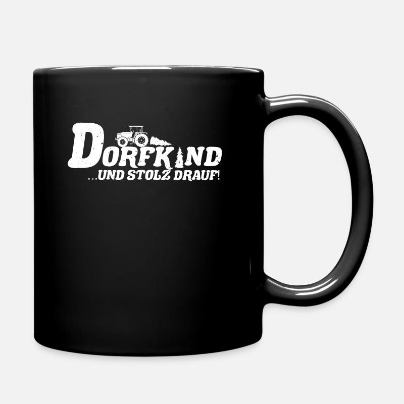 Landwirt Dorfkind & Stolz drauf Dorfkinder Spruch - Tasse einfarbig - Schwarz