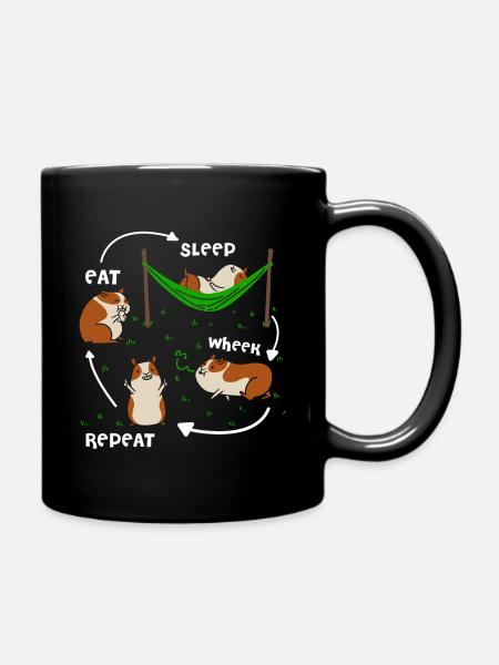 Cobaye mignon porcelet en circulation cadeau - Mug uni - noir