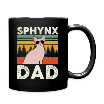 Sphynx papa | Sphinx chat cadeau propriétaire de chat - Mug uni - noir - Droite