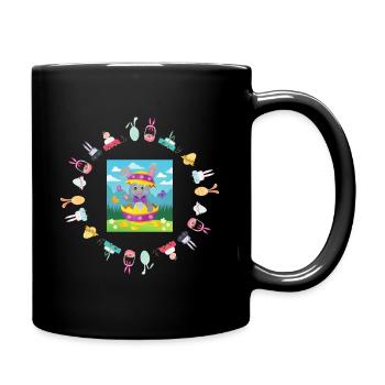 Oster| Ostern | Ostergeschenke | Ostergeschenke für - Tasse einfarbig - Schwarz - Rechts
