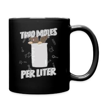 Chemist Chemistry Mole Liter Labor Wortwitz Pun - Full Colour Mug - black - Right