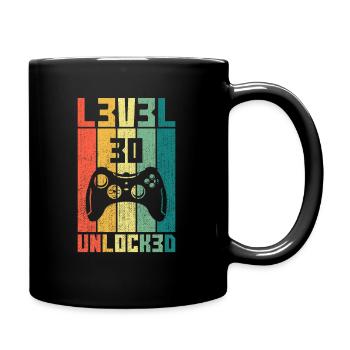 Level 30 Unlocked Gambler 30 Birthday Gift - Full Colour Mug - black - Right