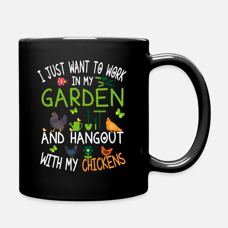 Chicken Gardener - Full Colour Mug - black
