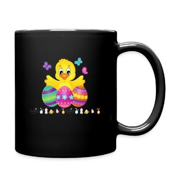Oster| Ostern | Ostergeschenke | Ostergeschenke für - Tasse einfarbig - Schwarz - Rechts