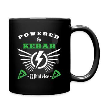 POWERED BY KEBAB - Full Colour Mug - black - Right