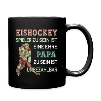 EISHOCKEY PAPA - Tasse einfarbig - Schwarz - Rechts