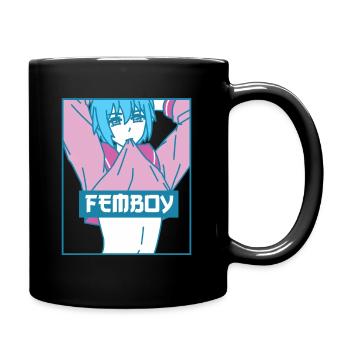 Femboy Aesthetic Pastel Yaoi Anime Boy Geschenk - Tasse einfarbig - Schwarz - Rechts