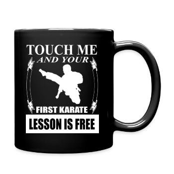 Karate trainieren ich liebe Karate Karate-Trainer - Tasse einfarbig - Schwarz - Rechts