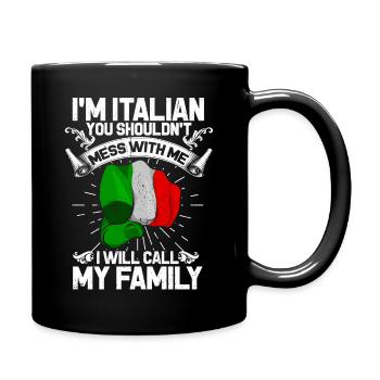 Italy - Full Colour Mug - black - Right