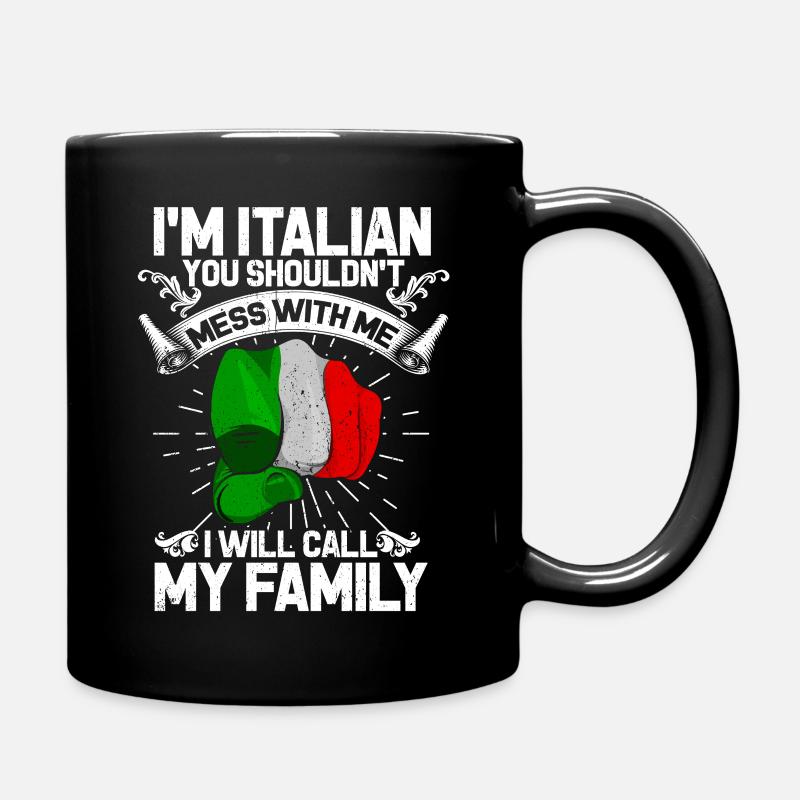 Italien - Tasse einfarbig - Schwarz